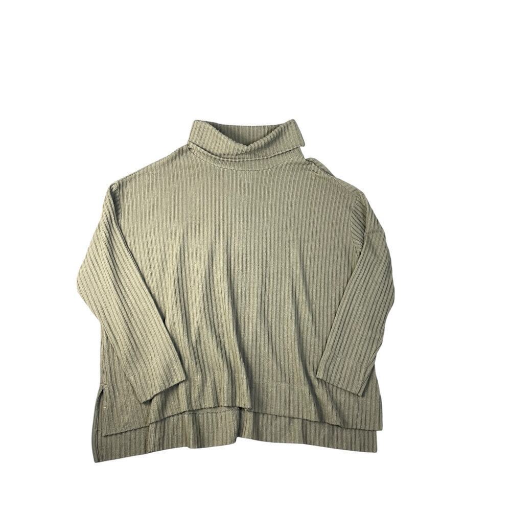 Maeve By Anthropologie Women’s Green Oversized Turtleneck Size-Large